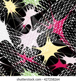 bright graffiti seamless pattern with grunge effect
