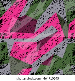 bright graffiti seamless pattern with grunge effect