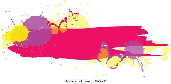 Bright grange banner with a place for your text