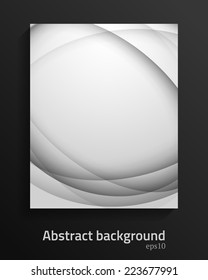 Bright gray smooth abstract background. Vector illustration.