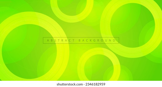 Bright green abstract background with simple circle shape and lines. Colorful green design. Modern with geometric shapes concept. Eps10 vector
