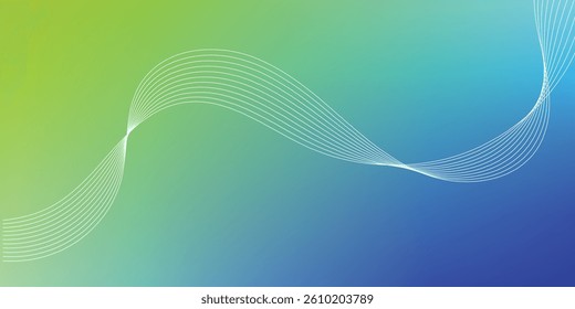 A bright green abstract background with soft waves and smooth transitions for  with green wave background vector illustration