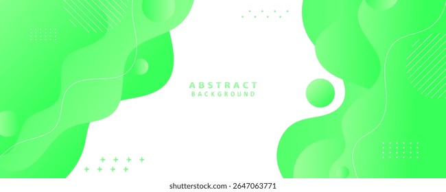 Fundo abstrato verde brilhante com fluxo suave e formas orgânicas. Melhor para temas eco-friendly, conteúdo para crianças, e marca fresca.