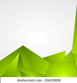 Bright green abstract flyer design. Vector background