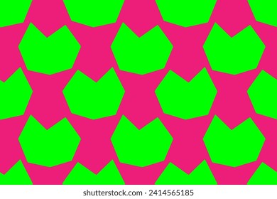 Bright green abstract geometric lips. Seamless vector pattern for design and decoration.