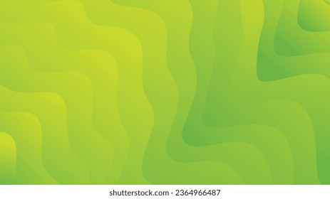 Bright green abstract wave modern luxury texture background for brochure flyer banner template design