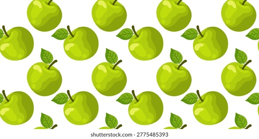 bright green apples seamless pattern for fabric and packaging use