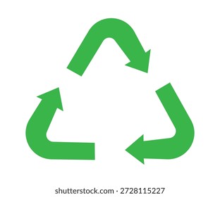 Bright green arrows form universal recycling symbol.