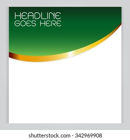 Bright green background. Abstract colorful illustration with  on gray background