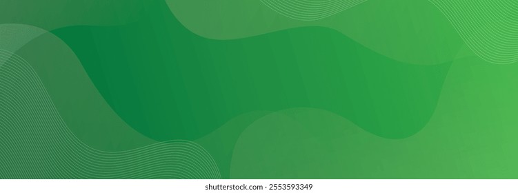 Bright green background with a combination of wavy lines