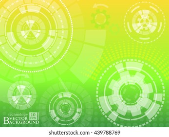 Bright green background Concept technology. Vector illustration.
