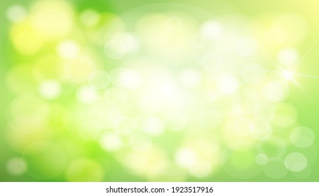 Bright Green Background Of Spring.vector Abstract Illustration.