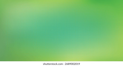 Gradiente abstrato verde e azul brilhante com pontos de meio-tom para plano de fundo de design moderno