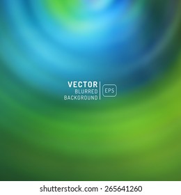 Bright  green and blue background, suitable for flat design, vector illustration, gradient mesh. Editable. Unfocused.