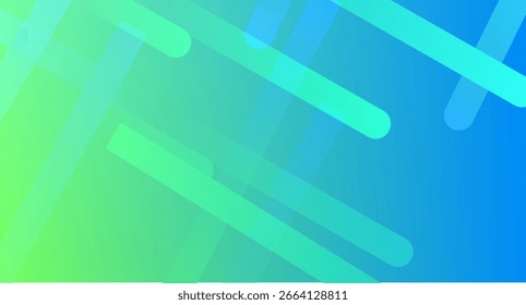 Gradiente verde y azul brillante con Formas geométricas audaces, creando un fondo abstracto moderno y vibrante.