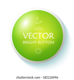 bright green button for your eco design