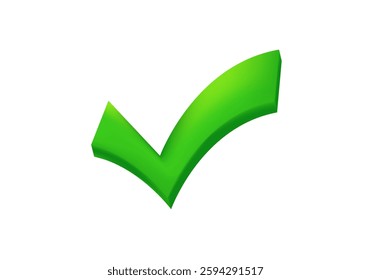 Bright green checkmark symbol representing success, confirmation, and agreement.