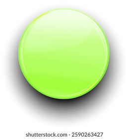 Bright green circular button with a glossy finish - Powered by Shutterstock - Get 15% off with code: PIKWIZARD15