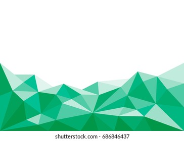 Bright Green Color Polygonal Vector Background. Isolated Abstract Illustration with Triangles.