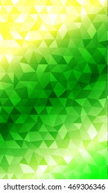 bright green colored mosaic of polygonal elements. banner. vector illustration. for design of printed materials, websites, presentations, business ideas