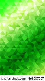bright green colored mosaic of polygonal elements. banner. vector illustration. for design of printed materials, websites, presentations, business ideas