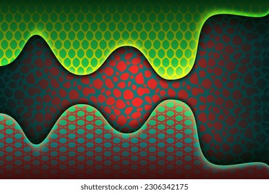 bright green creative and red abstract corporate material overlap digital background modern landing page concept vector