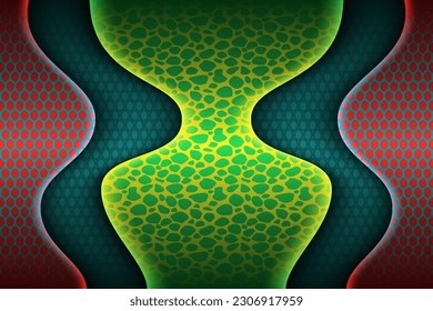 bright green creative and red abstract corporate material overlap digital background modern landing page concept vector