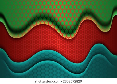 bright green creative and red abstract corporate material overlap digital background modern landing page concept vector
