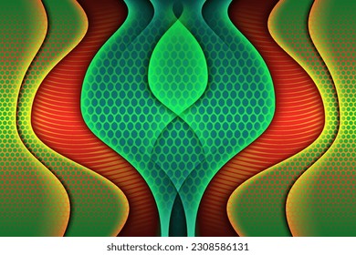 material corporativo abstracto verde brillante creativo y rojo superposición fondo digital concepto de página de aterrizaje moderno vector