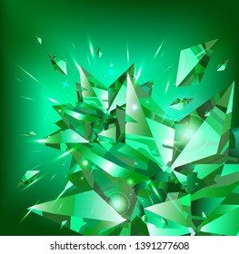 Bright Green Crystal Abstract Background Made Stock Vector (Royalty ...