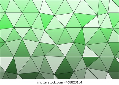 bright green crystal polygonal background with 3d effect. vector illustration. for design, presentation, wallpaper, business