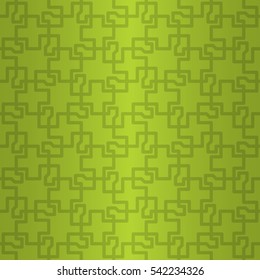 Bright green decorative seamless pattern in conduit style.