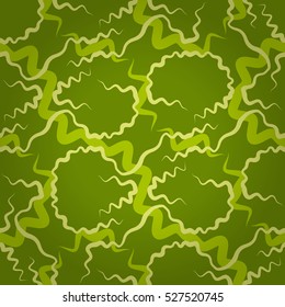 Bright green fancy seamless pattern background in desert earth style. Actual tracery. Intricate medley repeatable backdrop. Shining, symmetric design for web, fabric, textile or other purpose.