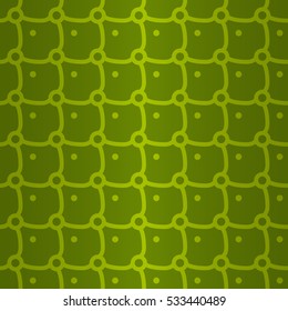 Bright green fancy seamless pattern background in technology style. Modern texture. Compound puzzle repeatable backdrop.