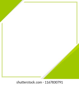 bright green frame banner web template background square blank and copy space for advertising banner promotion sale discount on media social online marketing products (vector)