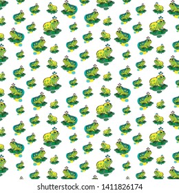 Bright Green Frogs Vector Illustration