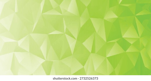 Fondo geométrico verde brillante de bajo poli con tonos degradados para proyectos de diseño
