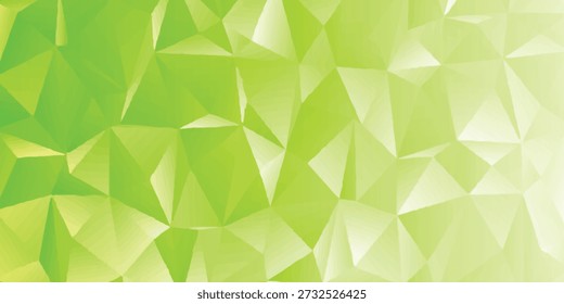 Fondo geométrico de bajo poli verde brillante con tonos degradados para proyectos de diseño eps10