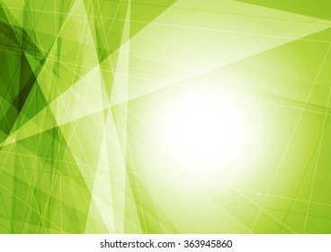 Hellgrüne geometrische Formen, technischer Hintergrund. Vektorgrafik-Design