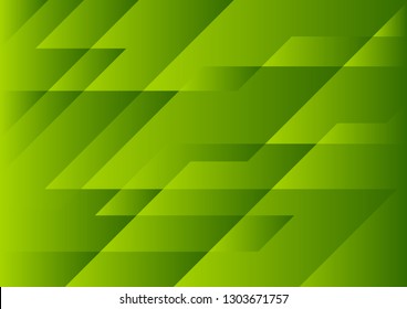 Bright green geometrical tech abstract background. Vector design