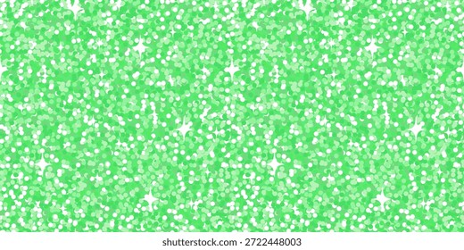 Fundo de textura brilhante verde brilhante brilhante brilhante com grãos brilhantes e partículas cintilantes. Superfície abstrata festiva para banners de festa, embalagem, artesanato, scrapbooking e cenários web modernos