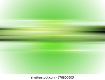 Bright green glowing stripes abstract shiny vector background