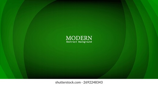 Bright Green Gradient Abstract Background with Curved Lines. Suit for banner, web, brochure, pamflet and presentation