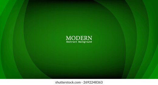Plano de Fundo Abstrato Gradiente Verde Brilhante com Linhas Curvas. Design moderno na moda em Ilustração de Vetor