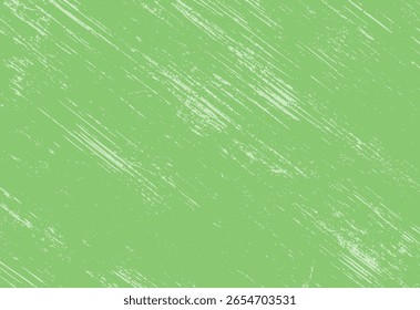 Bright green grunge texture with diagonal scratches. Distressed rough surface for vintage backgrounds. Ideal for graphic design and retro art use.

