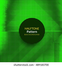 Bright Green halftone pattern background design