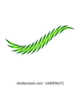 Bright green leaves decorative vector element