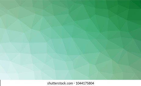 Bright green low polygonal crystal background. Triangular polygon  pattern. Low poly vector illustration. Low polygonal backdrop