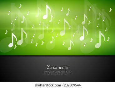 Hellgrüne Musik, Vektorhintergrund