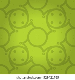 Bright green ornamental seamless pattern background in tracery style. Retro decor. Flat tessellated repeatable backdrop. Bright, graphic design for game, textile, fabric or other purpose.